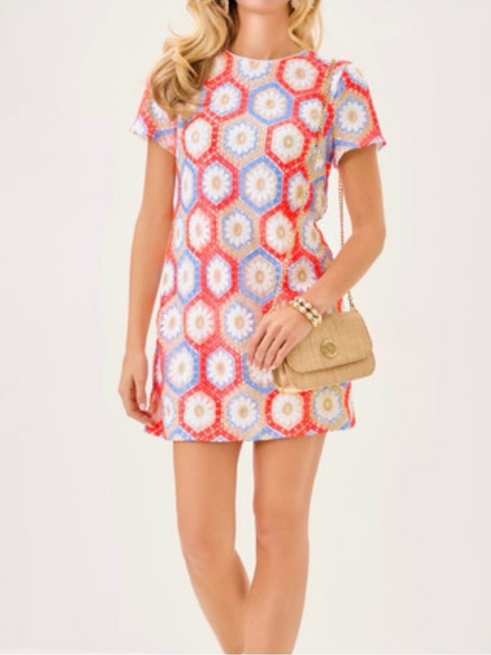 Lilly Pulitzer Leyla Crochet Floral Overlay Dress